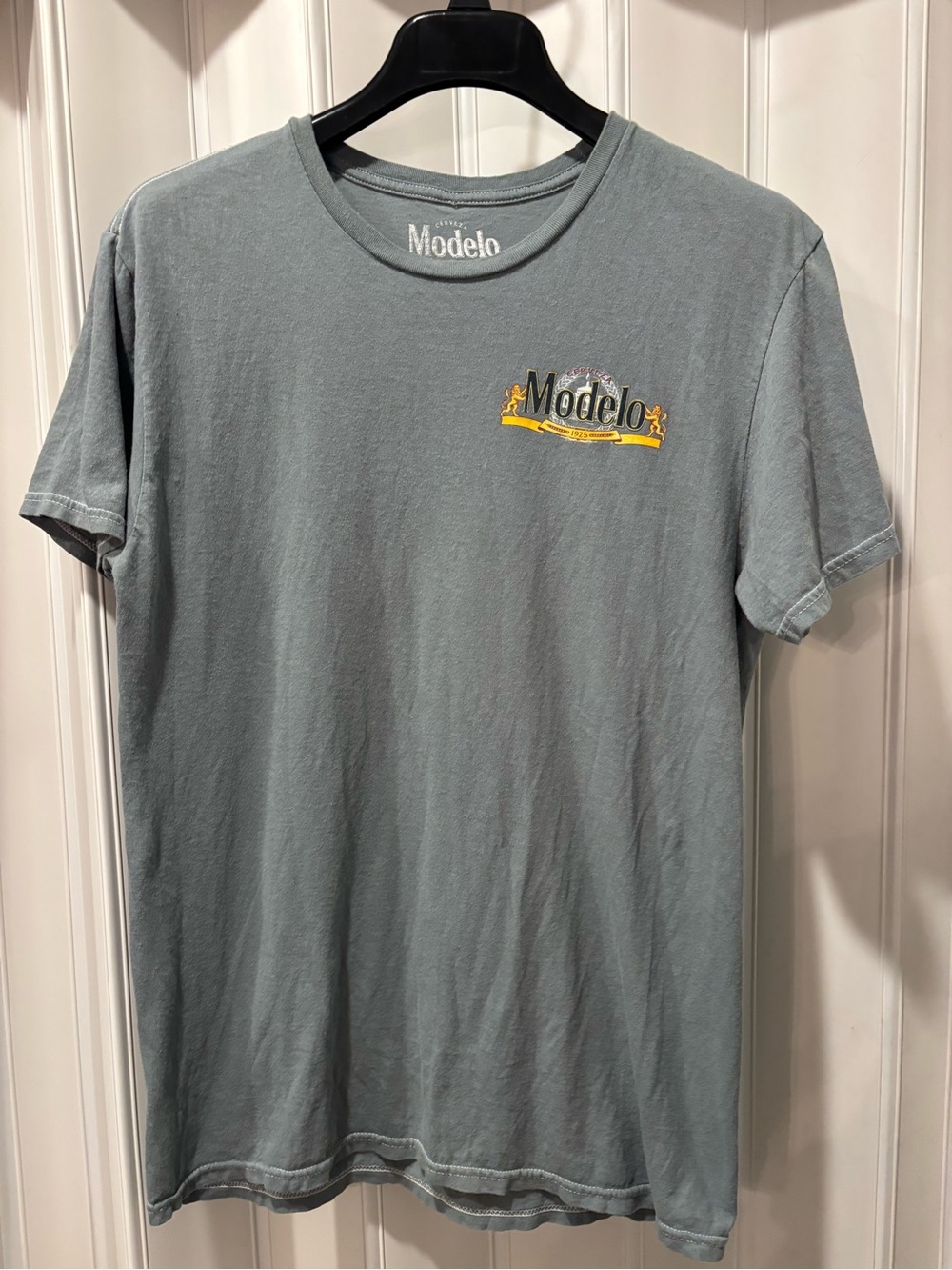 ModelCo Men's Light Gray Logo Tee Size Medium